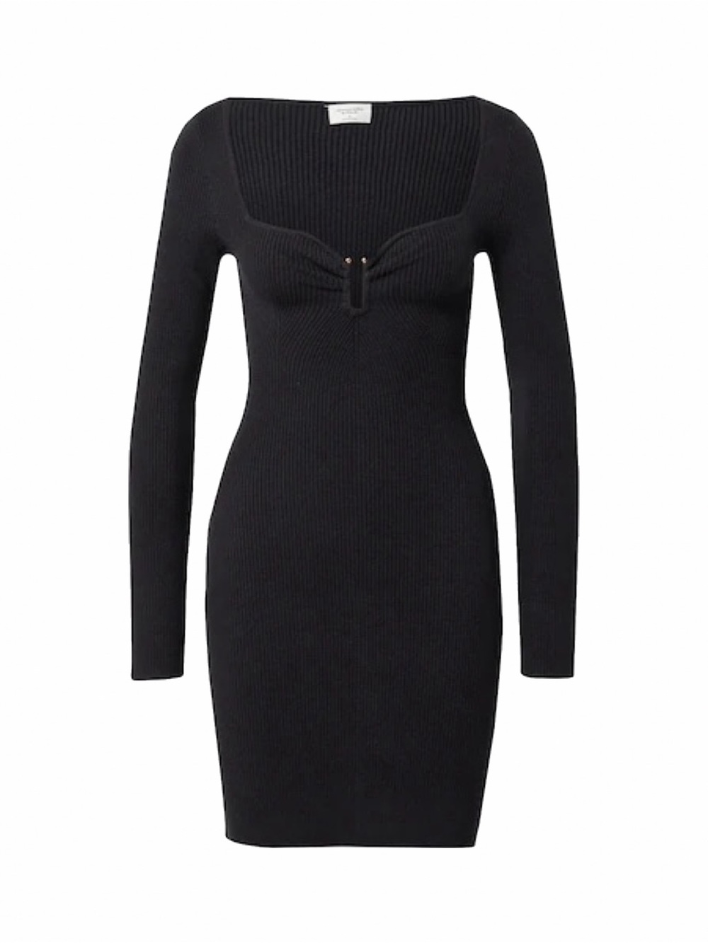 Abercrombie Long-Sleeve Ribbed Sweater Mini Dress Black Size X-Large